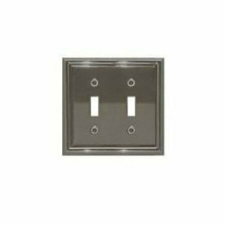 ATRON ELECTRO Wallplate Dbl-Toggle Pewter 2-204TT